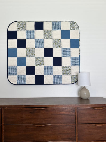 Shades of Blue Quilted Play Mat