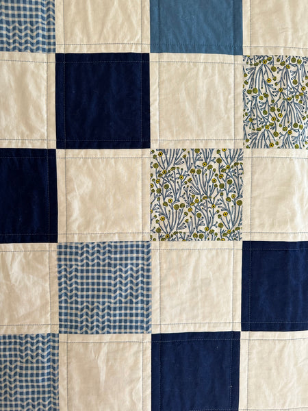 Shades of Blue Quilted Play Mat