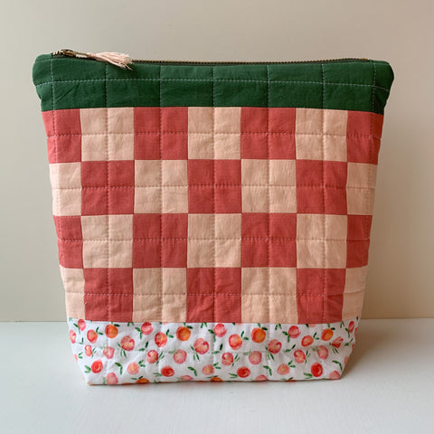 Peachy Quilted Pouch